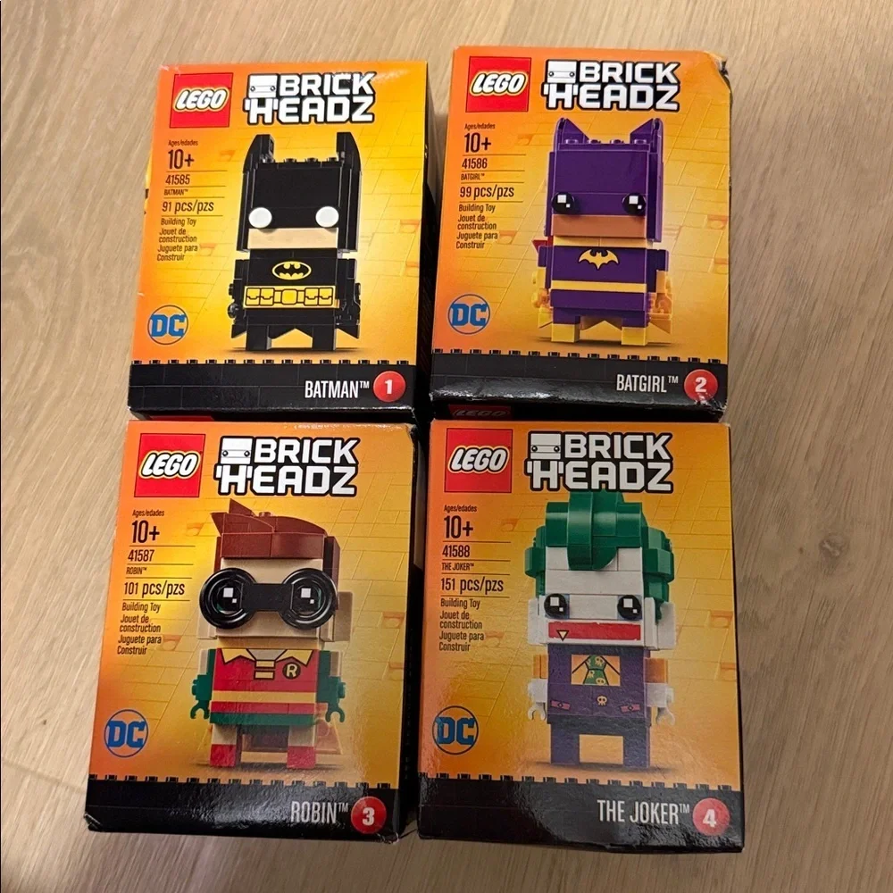 Lego Brick Headz DC universe set Batman, robin, joker, batgirl new in sealed box